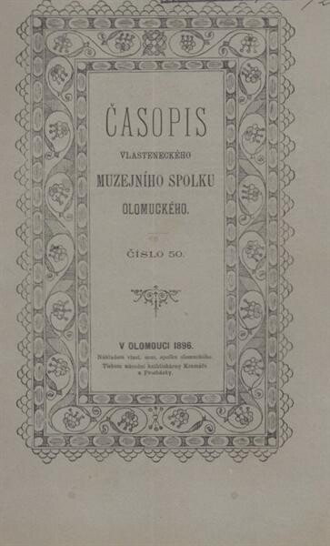 Časopis Vlasteneckého spolku musejního v Olomouci