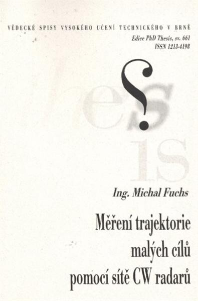 Měření trajektorie malých cílů pomocí sítě CW radarů =Trajectory reconstruction with Doppler CW radar array