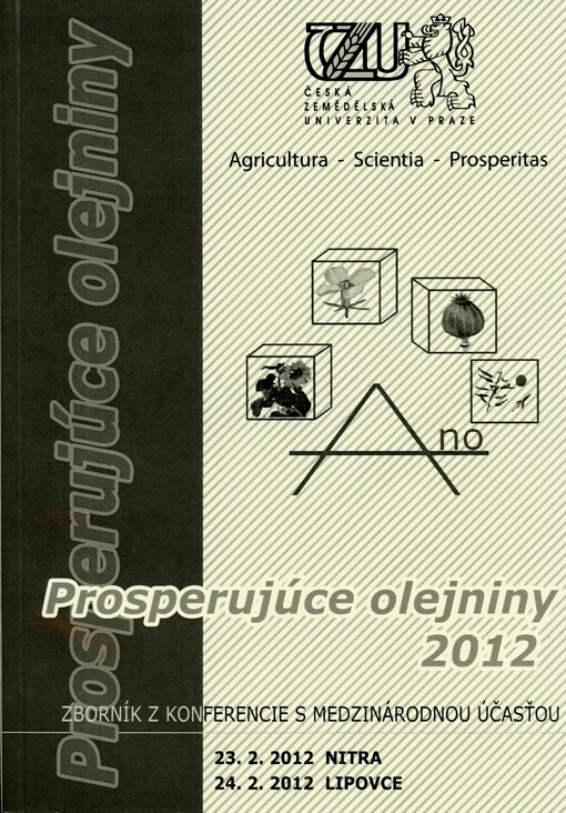 Prosperujúce olejniny 2012; Zbroník z konferencie s medzinárodnou účasťou
