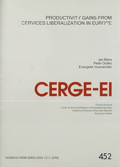 Productivity gains from services liberalization in Europe