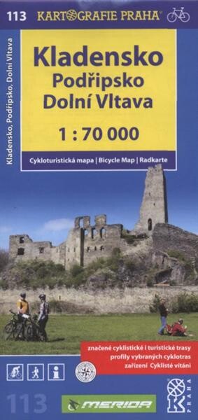 Kladensko, Podřipsko, Dolní Vltavacykloturistická mapa 1:70 000