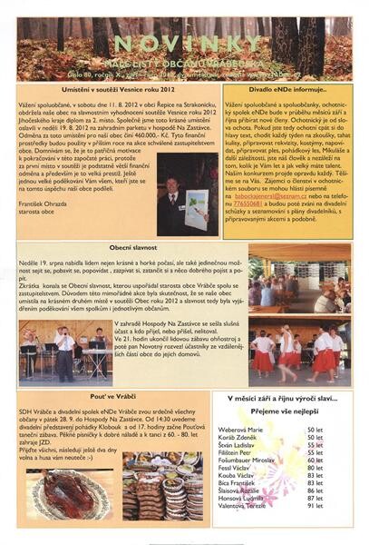 Novinky :malé listy občanů Vrábečska