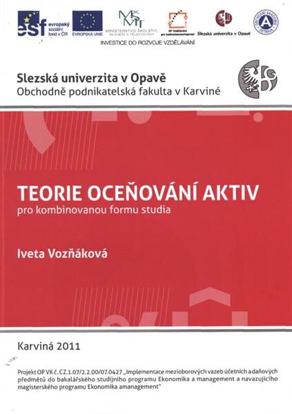 Teorie oceňování aktiv :pro kombinovanou formu studia