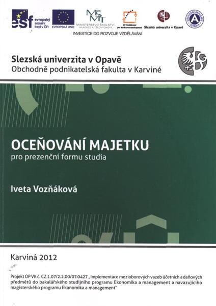 Oceňování majetku :pro prezenční formu studia