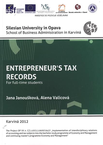Entrepreneur's tax records :for full-time students