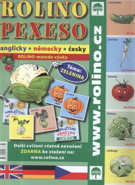 Rolino pexeso,anglicky - německy - česky /Zelenina