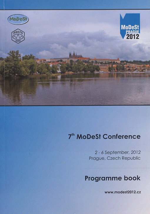 7th MoDeSt Conference :2-6 September, 2012, Prague, Czech Republic : [programme book]