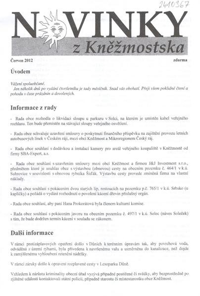 Novinky z Kněžmostska