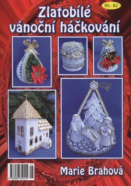 Zlatobílé vánoční háčkování