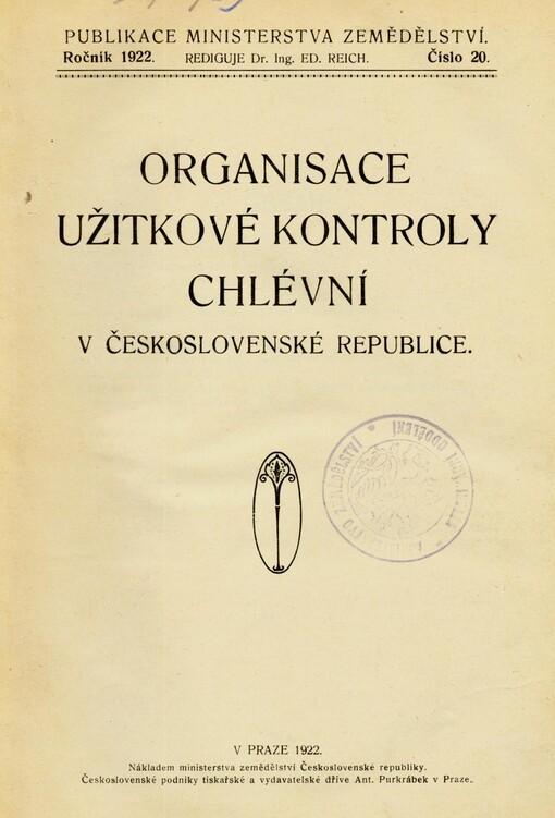 Organisace užitkové kontroly chlévní v Československé republice
