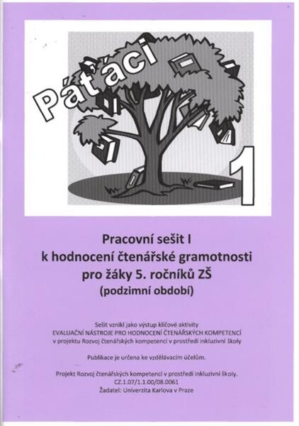 Pracovní sešit k hodnocení čtenářské gramotnosti pro žáky 5. ročníků ZŠ