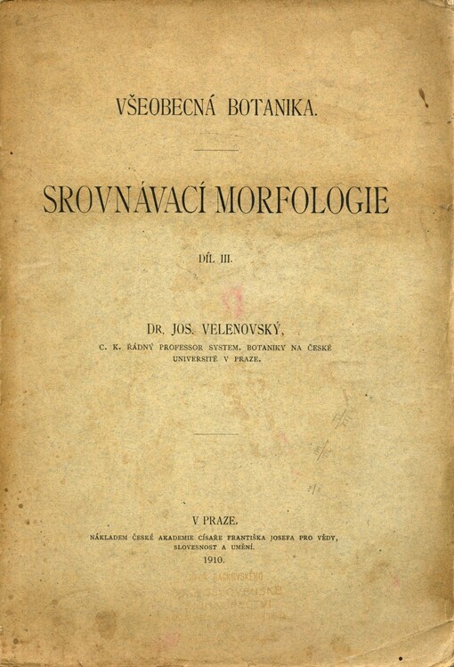 Všeobecná botanika :Srovnávací morfologie