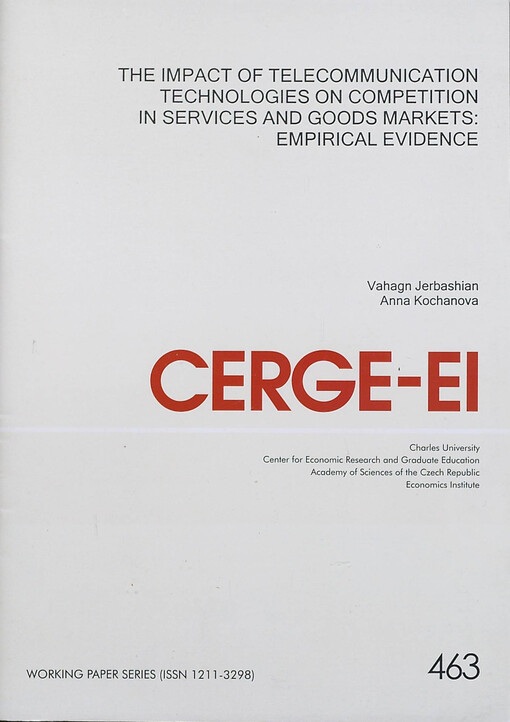 The impact of telecommunication technologies on competition in services and goods markets :empirical evidence