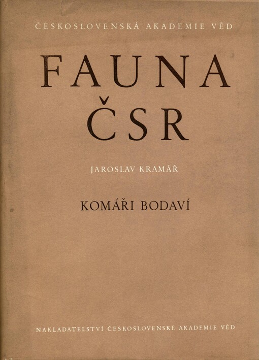 Fauna ČSR.Svazek 13,Komáři bodaví - Culicinae (Řád: dvoukřídlí - diptera)