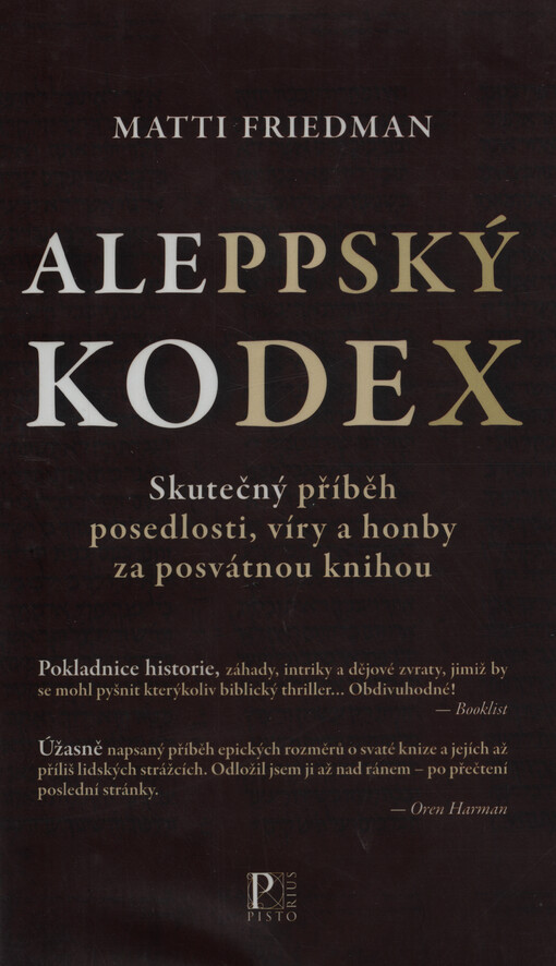 Aleppský kodex : skutečný příběh posedlosti, víry a honby za posvátnou knihou
