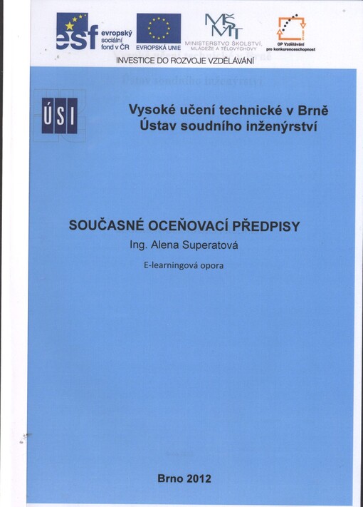 Současné oceňovací předpisy