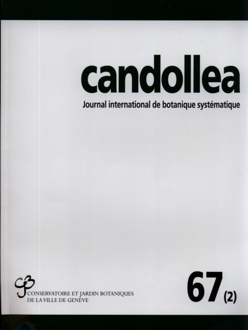 Candollea :Journal international de botanique systematique