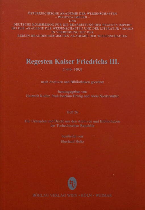 Regesten Kaiser Friedrichs III. (1440-1493) 