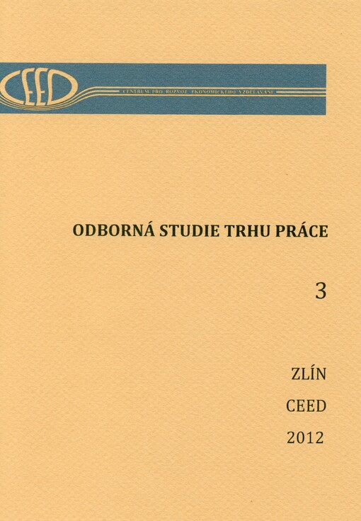 Odborná studie trhu práce, sv. 3