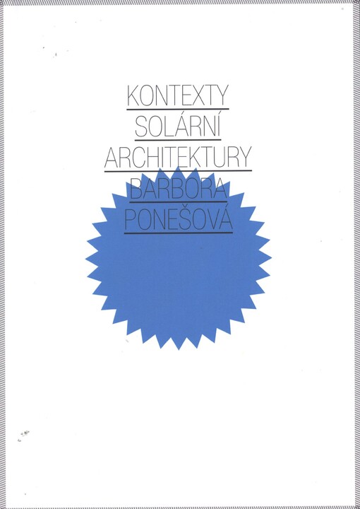 Kontexty solární architektury