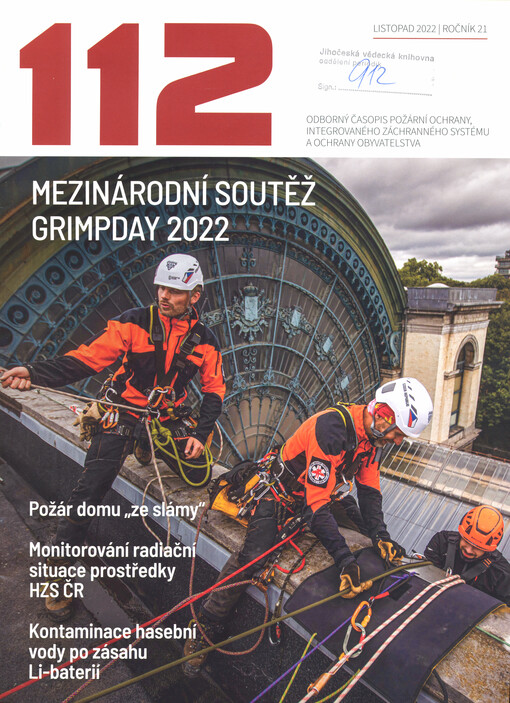 112 : odborný časopis požární ochrany, integrovaného záchranného systému a ochrany obyvatelstva