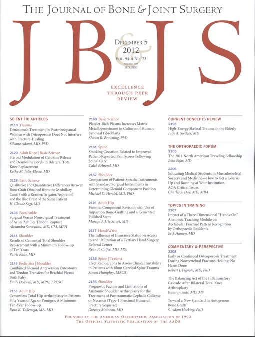 Journal of bone and joint surgery.American volume