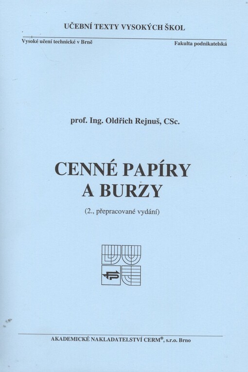 Cenné papíry a burzy, 2., přeprac. vyd.