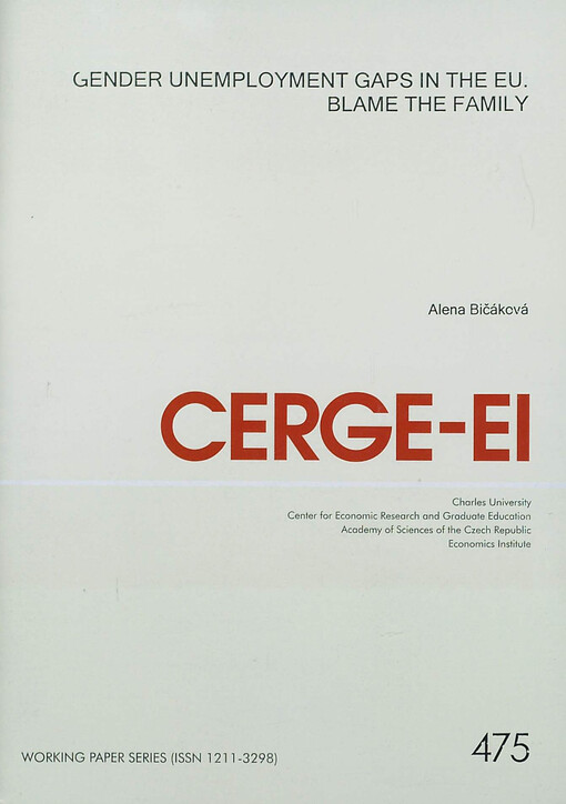 Gender unemployment gaps in the EU :blame the family