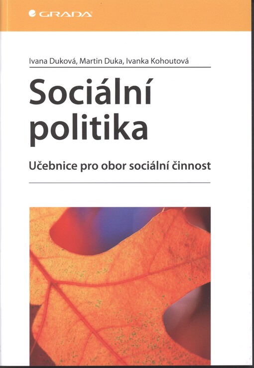 Sociální politika :učebnice pro obor sociální činnost