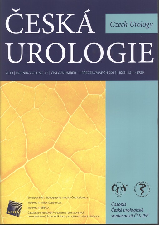 Česká urologie : časopis České urologické společnosti ČLS JEP : moderní časopis pro klinické a praktické urology