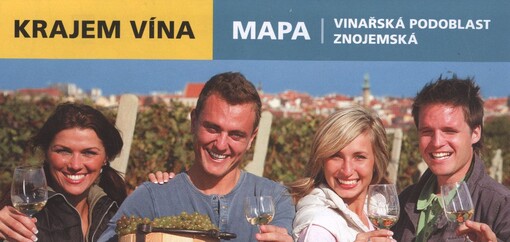 Krajem vínavinařská oblast Morava : vinařská podoblast znojemská : mapa