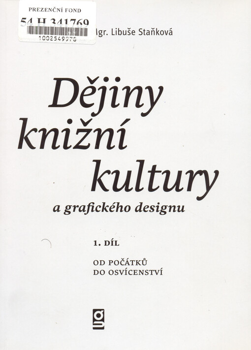 Dějiny knižní kultury a grafického designu