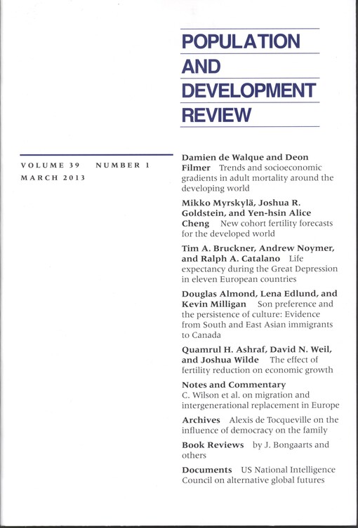 Population and development review