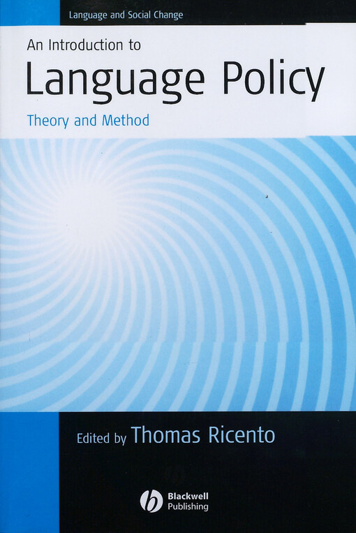 An introduction to language policy :theory and method