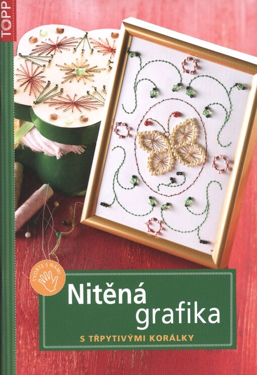 Nitěná grafika s třpytivými korálky