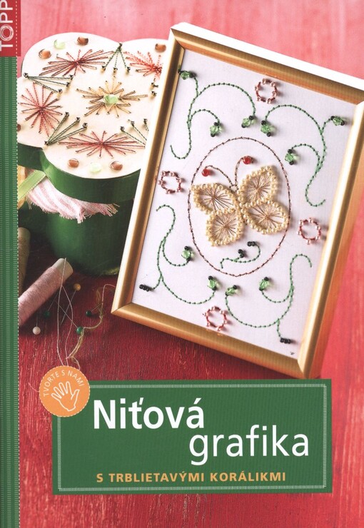 Niťová grafika s trblietavými korálikmi