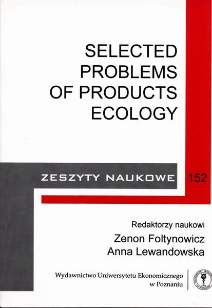 Selected problems of products ecology 