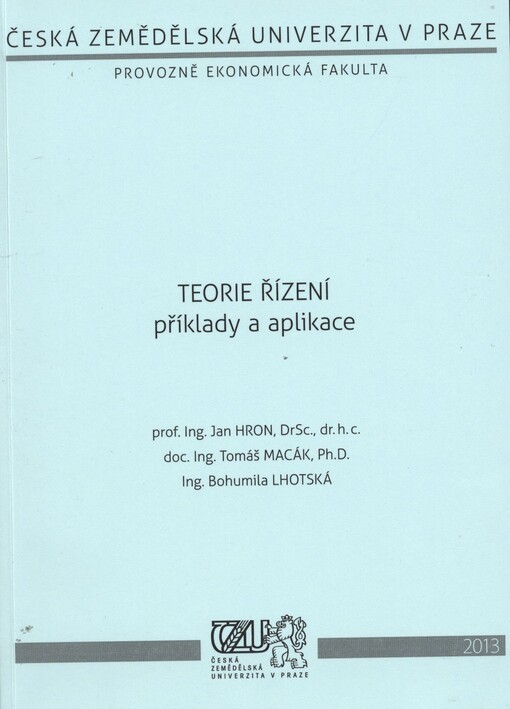 Teorie řízení - příklady a aplikace