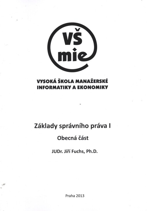 Základy správního práva I :obecná část