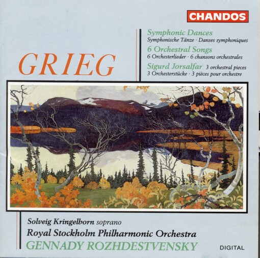 Symphonic dances, op. 64 ; Six songs for voice and orchestra ; Sigurd Jorsalfar. 3 orchestral pieces, op. 56