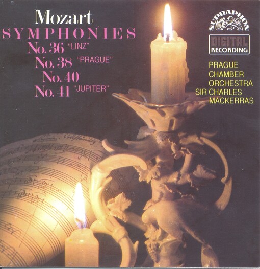 Symfonie č. 36 C dur Linecká, K. 425Symfonie č. 38 D dur Pražská, K. 504 ; Symfonie č. 40 G moll, K. 550 ; Symfonie č. 41 C dur Jupiter, K. 551