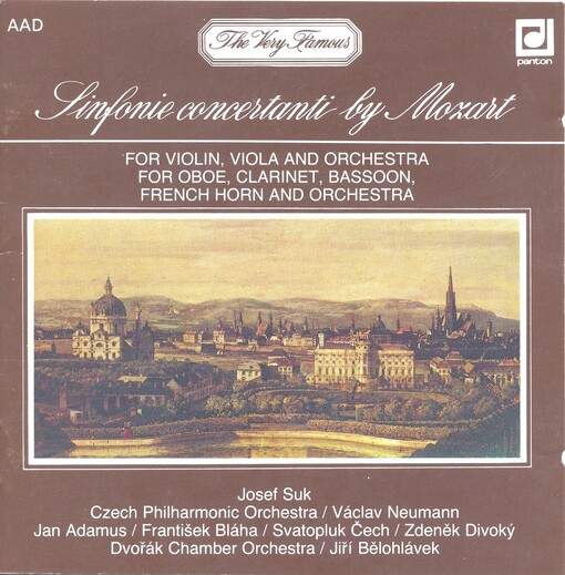 Sinfonie concertanti by Mozartfor violin, viola and orchestra, for oboe, clarinet, bassoon, french horn and orchestra