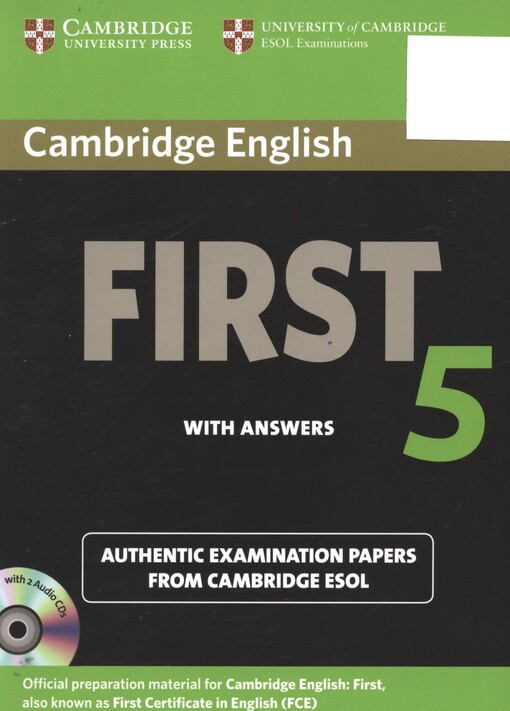 Cambridge English First 5 Self-study Pack (Student´s Book with answers and Audio CD (2))