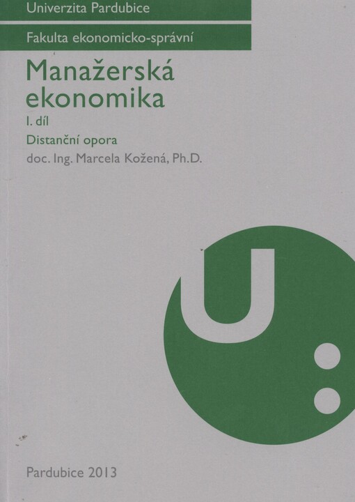 Manažerská ekonomika :distanční opora