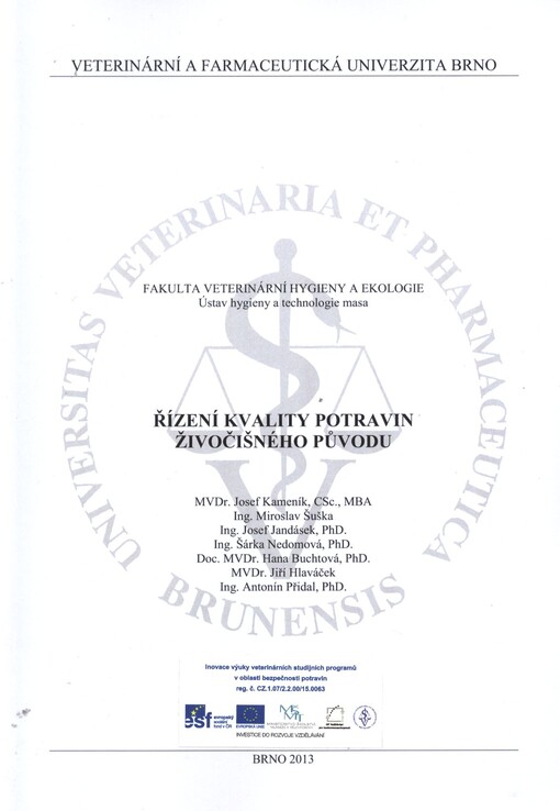 Řízení kvality potravin živočišného původu