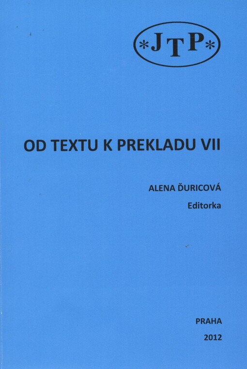 Od textu k prekladu VII