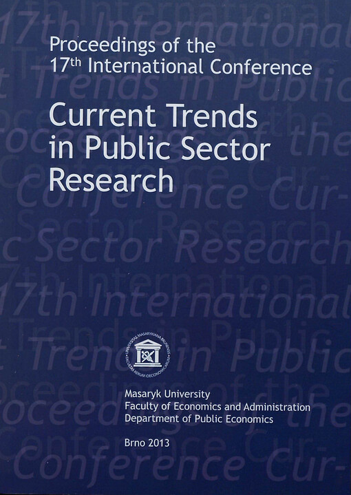 Proceedings of the 17th international conference Current trends in public sector research