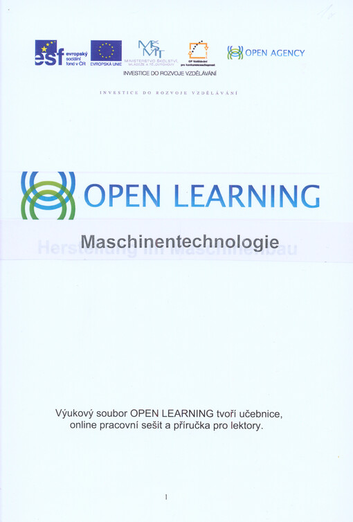Maschinentechnologie =Strojírenská technologie : 10 lekcí odborné němčiny pro strojaře