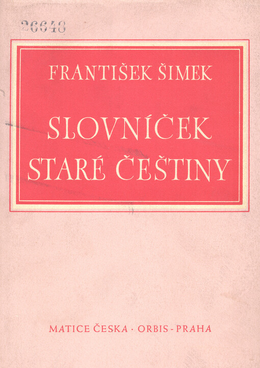 Slovníček staré češtiny