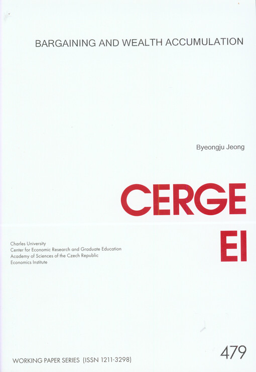 Bargaining and wealth accumulation